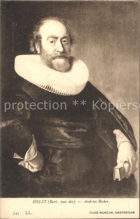 Kuenstlerkarte Bart van der Helst Andries Bicker Nr. 345