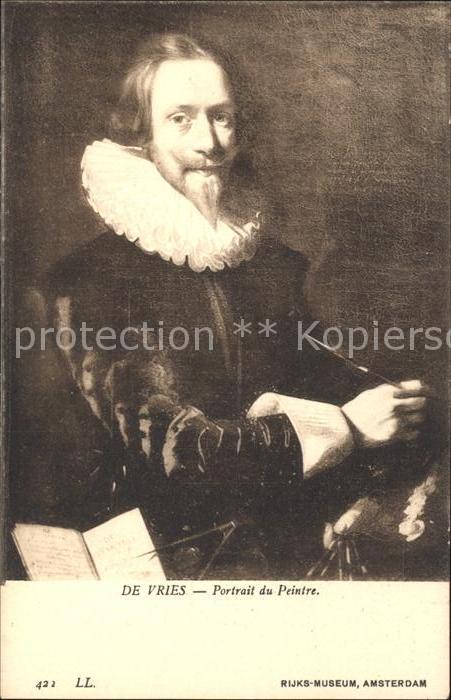 Kuenstlerkarte De Vries Portrait du Peintre Nr. 422
