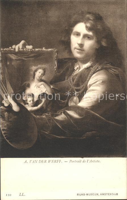 Kuenstlerkarte A. van der Werff Portrait de l'Artiste
