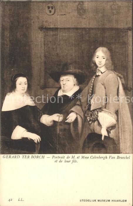 Kuenstlerkarte Gerard Ter Borch Portrait M. et Mme Col
