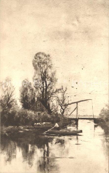 Kuenstlerkarte F. J. van Rossum du Chattel Le pont-lev