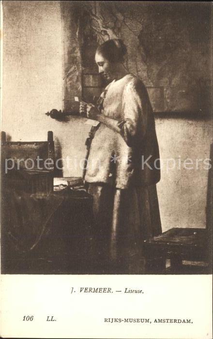 Kuenstlerkarte J. Vermeer Liseuse Nr. 106