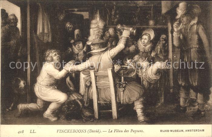 Kuenstlerkarte David Vinckeboons La Fleau des Paysans