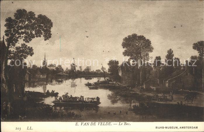 Kuenstlerkarte E. van de Velde Le Bac Nr. 103