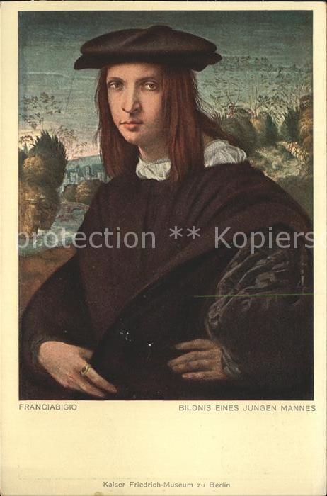 Kuenstlerkarte Franciabigio Bildnis eines jungen Manne