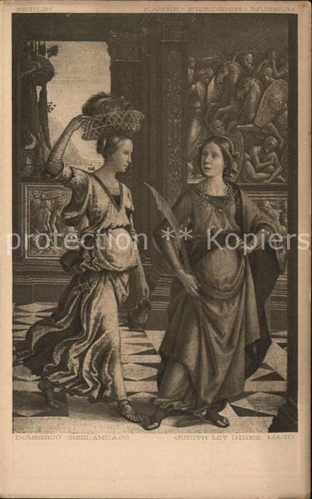 Kuenstlerkarte Domenico Ghirlandajo Judith mit ihrer M