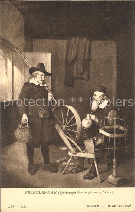 Kuenstlerkarte Quieringh Gerritz Brekelenkam Interieur
