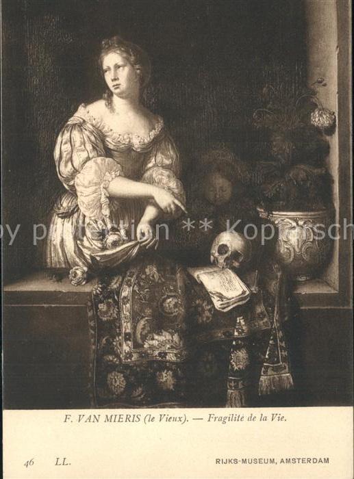 Kuenstlerkarte F. van Mieris Fragilite de la Vie Nr. 4