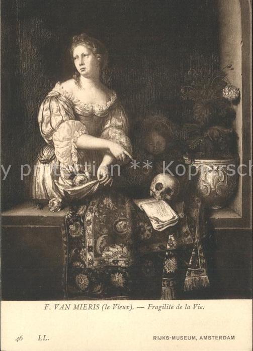 Kuenstlerkarte F. van Mieris Fragilite de la Vie Nr. 46