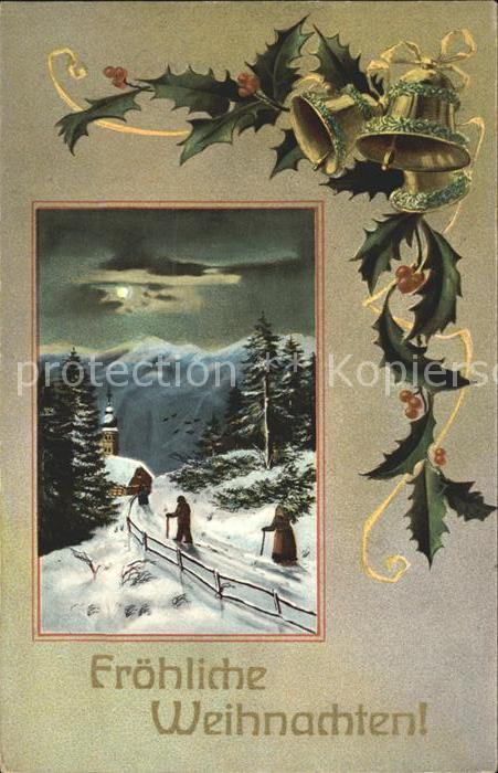 Kirchenglocke Churchbell Cloche Eglise Stechpalme Weihnachten