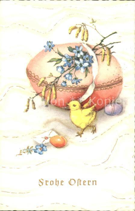 Ostern Easter Paques Kueken Vergissmeinnicht Ostereier