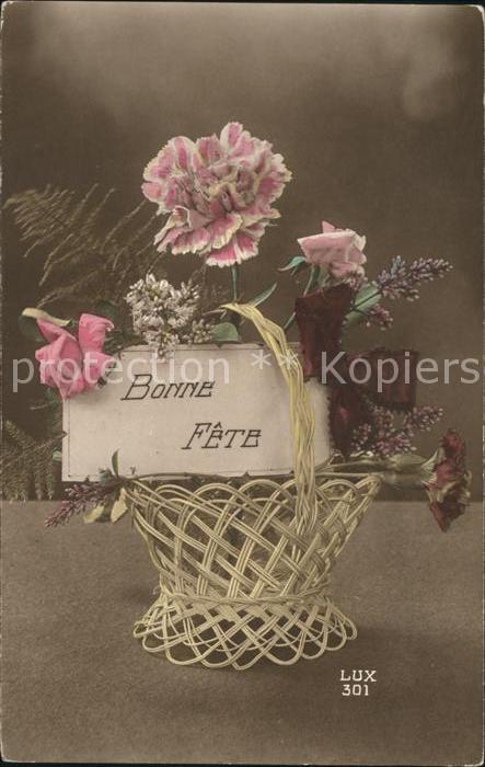 Blumen Nelken Rosen Korb Foto-LUX-Nr. 301