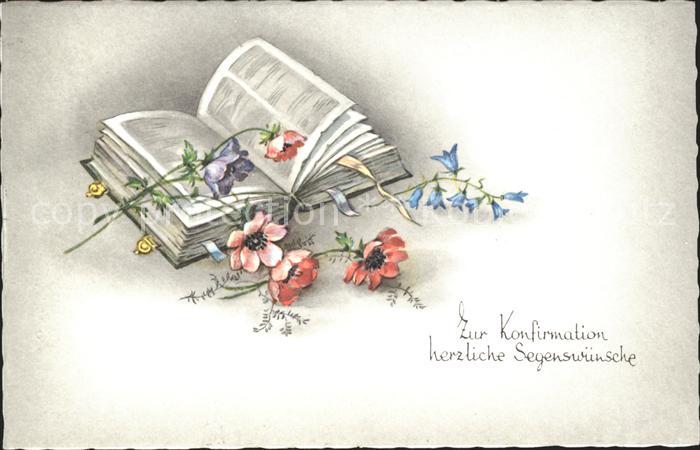 Konfirmation Bibel Blumen