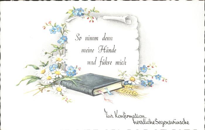 Konfirmation Vergissmeinnicht Gänseblümchen Bibel