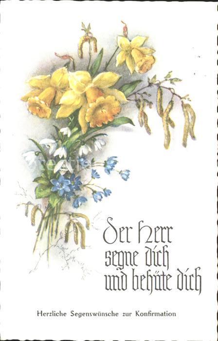 Konfirmation Narzissen Schneegloeckchen Vergissmeinnicht Hasel