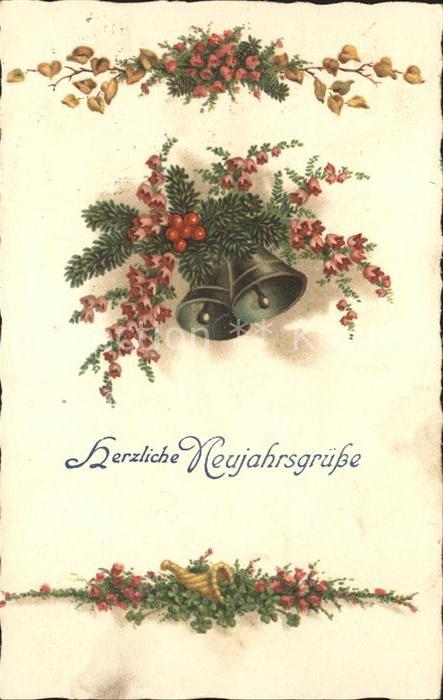 Kirchenglocke Churchbell Cloche Eglise Neujahr Horn Litho