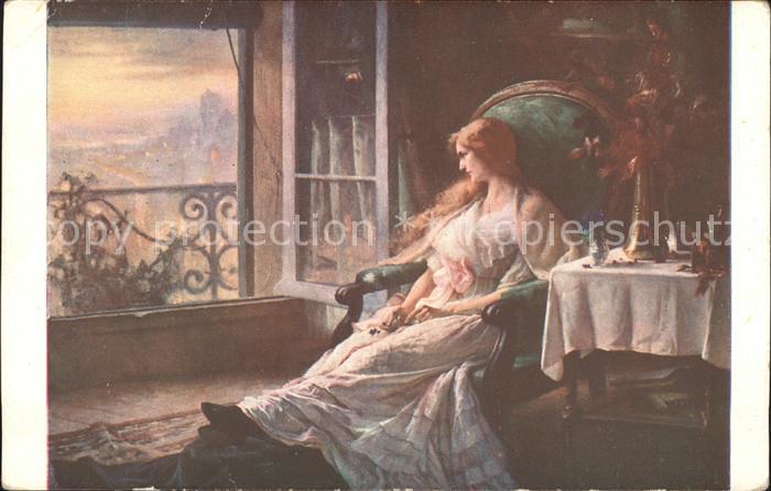 Kuenstlerkarte Louis Belle Resignation Salon de Paris