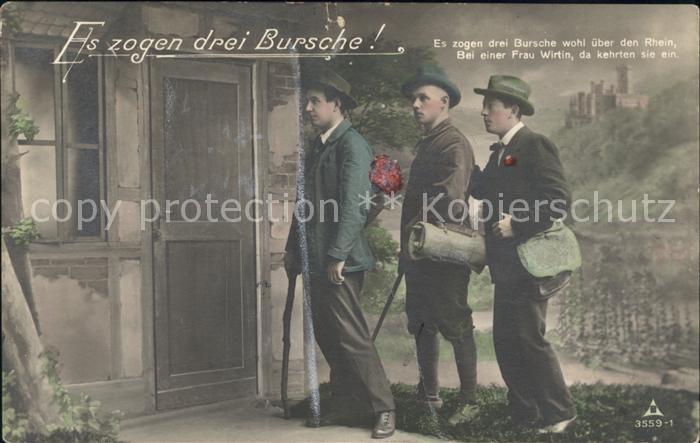 Foto PH Nr. 3559-1 Es zogen drei Bursche Gedicht