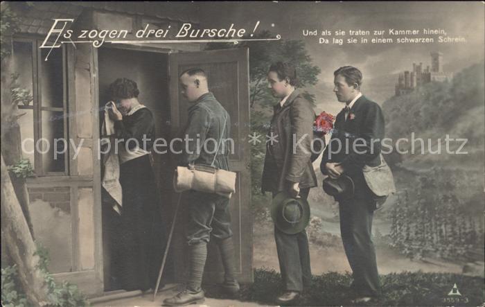 Foto PH Nr. 3559-3 Es zogen drei Bursche Gedicht