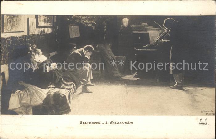 Beethoven Geige Kuenstlerkarte L. Balestrieri