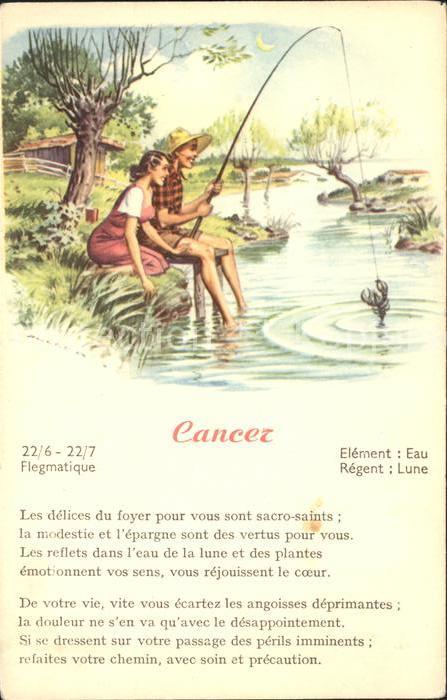 Sternzeichen Krebs Cancer Angler angeln Angelrute