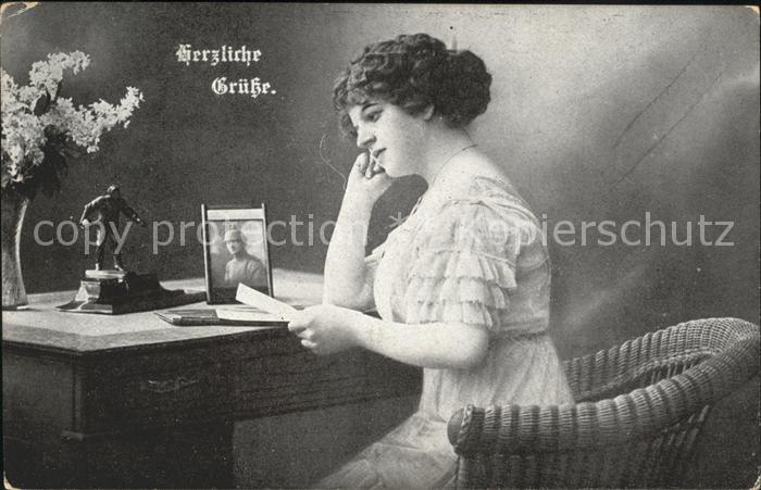 Soldatenpoesie Foto Frau Brief