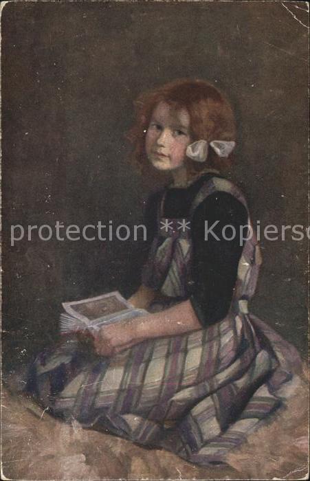 Kuenstlerkarte M. v. Huellessem Das Toechteralbum Moderne Meister Kind