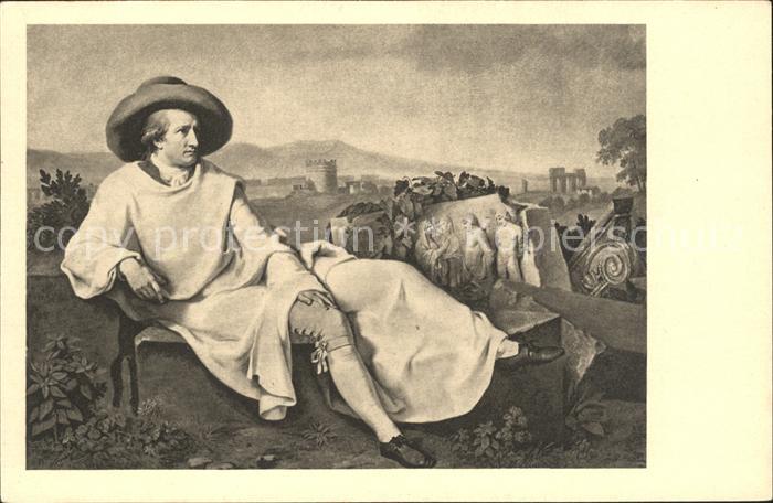 Goethe Johann Wolfgang von Künstlerkarte J. H. W. Tischbein Goethe