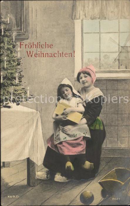 Kinder Hollandtracht Weihnachten Holzschuhe Windmuehle