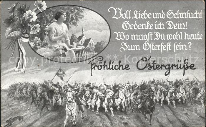 Soldatenpoesie Kavallerie Ostern Schlüsselblumen Veilc