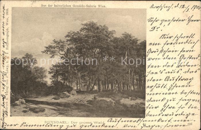 Kuenstlerkarte Ruysdael Der grosse Wald Gemälde-Galeri