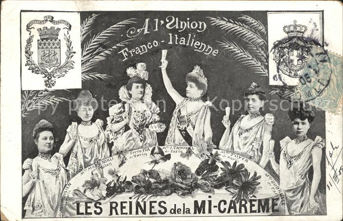 Adel Frankreich Italien Reines de la Mi-Careme