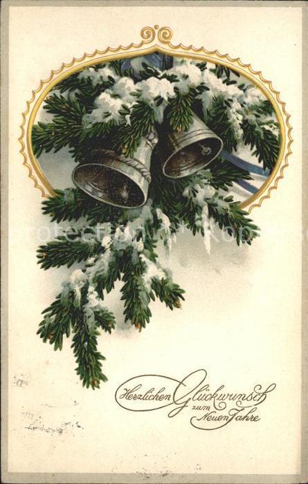 Kirchenglocke Churchbell Cloche Eglise Neujahr Litho