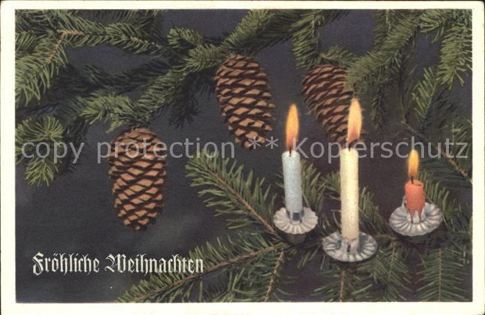 Tannenzapfen Kerzen Weihnachten