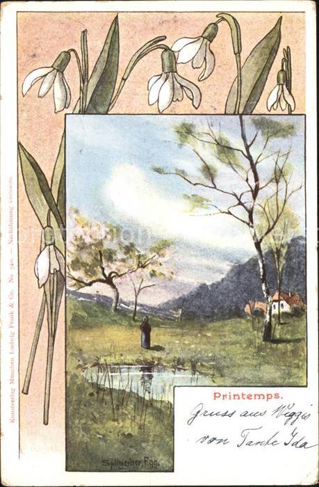 Jahreszeiten Fruehling Printemps Schneegloeckchen Splitgerber F.