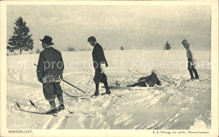 Skifahren Winterlust Kalender der Schweizer Jugend
