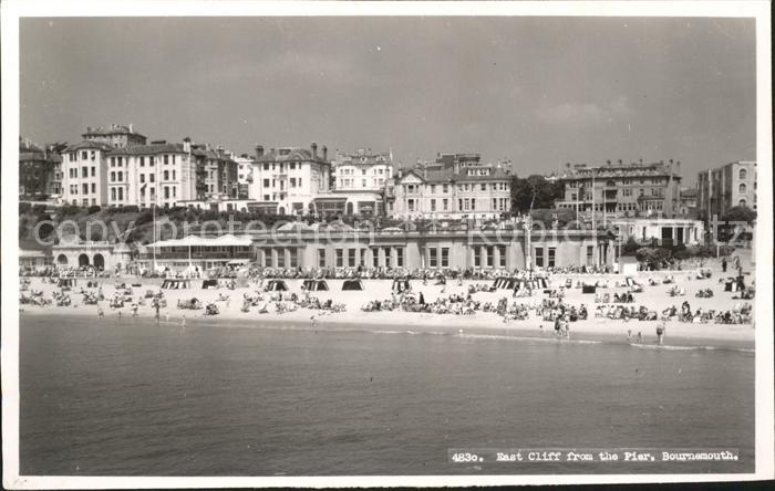 Bournemouth East Cliff from the Pier Beach