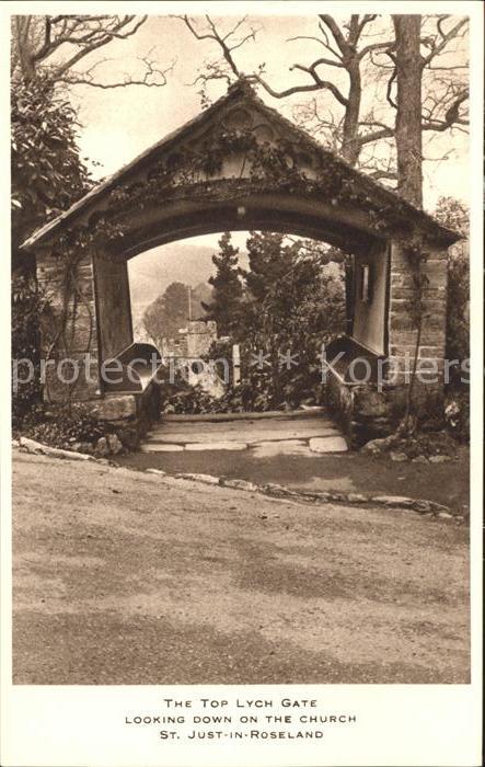 St Just in Roseland Top Lych Gate Church
