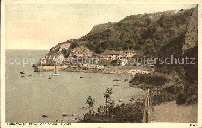 Torquay Torbay Babbacombe from Oddicombe Slopes Coast