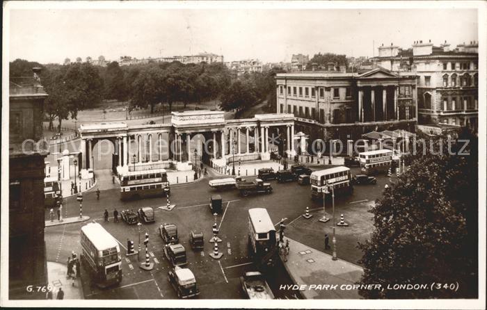 London Hyde Park Corner Doppeldeckerbus