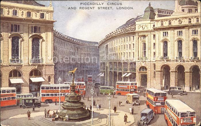 London Piccadilly Circus Regent Street Monument Doppeldeckerbus