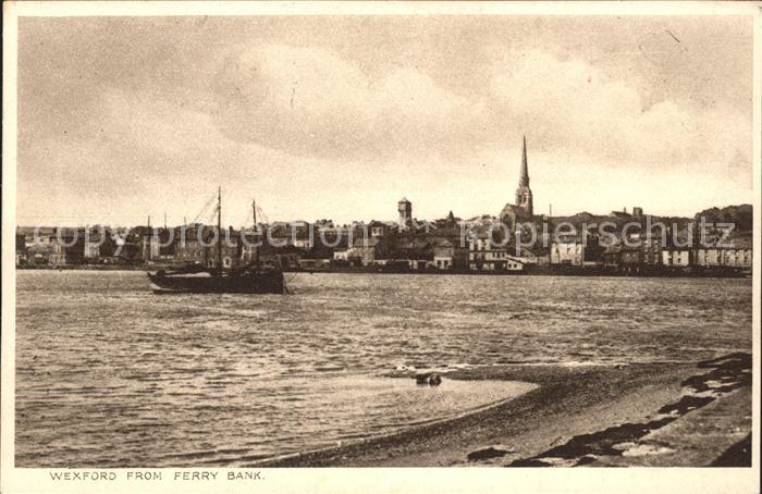 Wexford Ireland View from Ferry Bank Milton Post Card