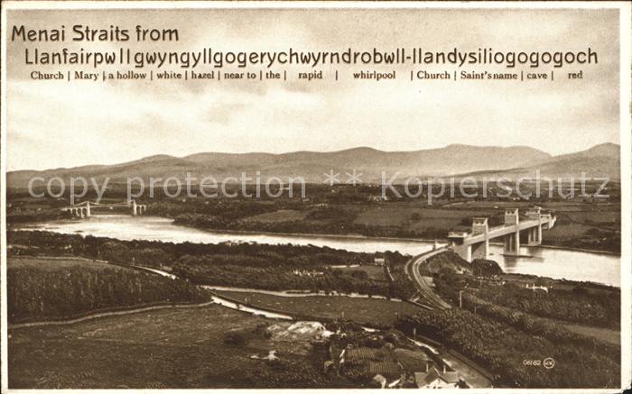 Holyhead Town Menai Straits Bridge Meerenge Insel Anglesey