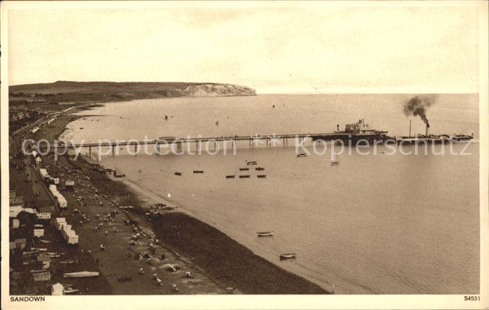 Sandown Isle of Wight Beach Pier Steamer