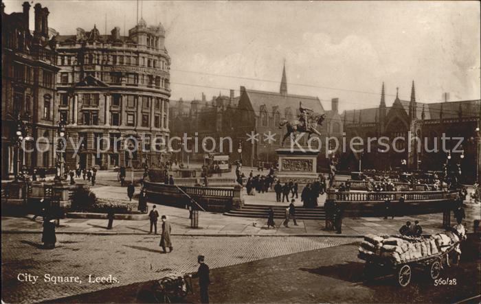 Leeds West Yorkshire City Square Monument