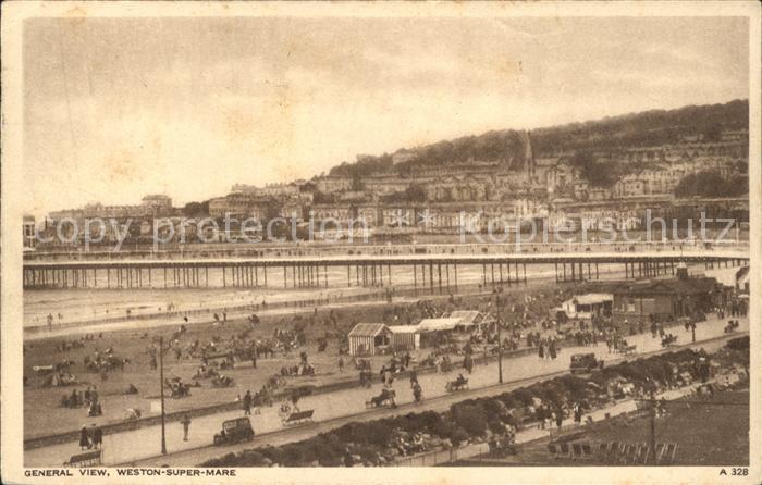 Weston-super-Mare North Somerset General view Beach Promenade