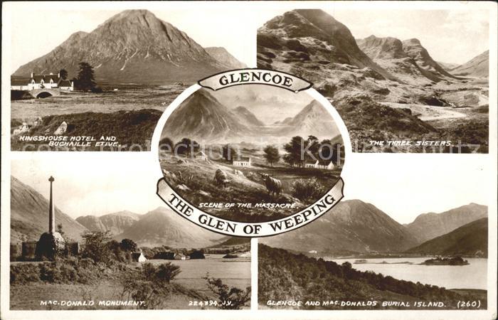 Glencoe Kingshouse Hotel Three Sisters Mac Donald Monument Island Valentine's Po