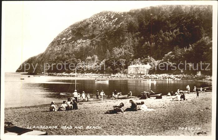 Llanbedrog Head and Beach Valentine's Post Card