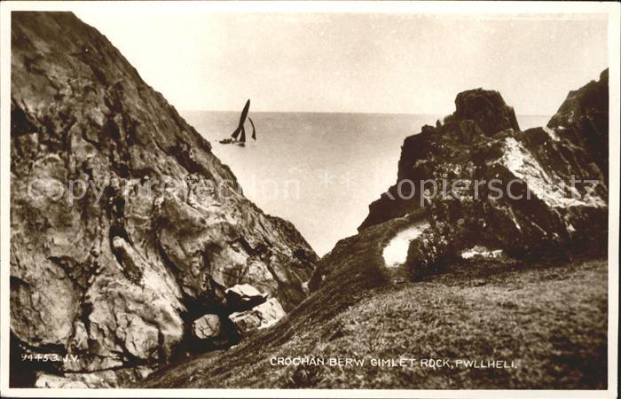 Pwllheli Gwynedd Crochan Berw Gimlet Rock Valentine's Post Card