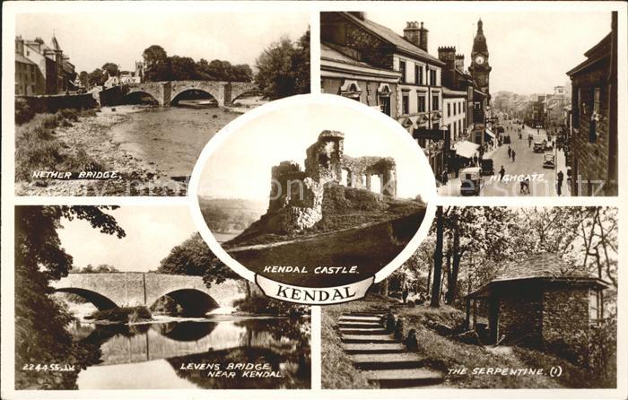 Kendal Castle Bridge Highgate Serpentine Valentine's Post Card